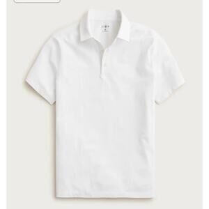 J. Crew Performance piqué polo shirt in White NWOT size Large